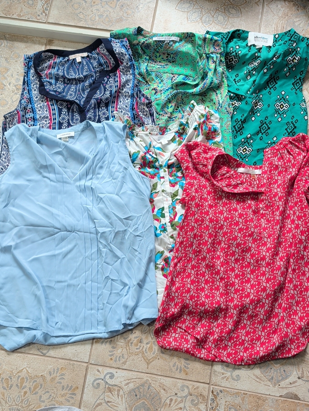 Bundle Of Stitch Fix Sleeveless And Short sleeve Tops - 6 Shirts S&M